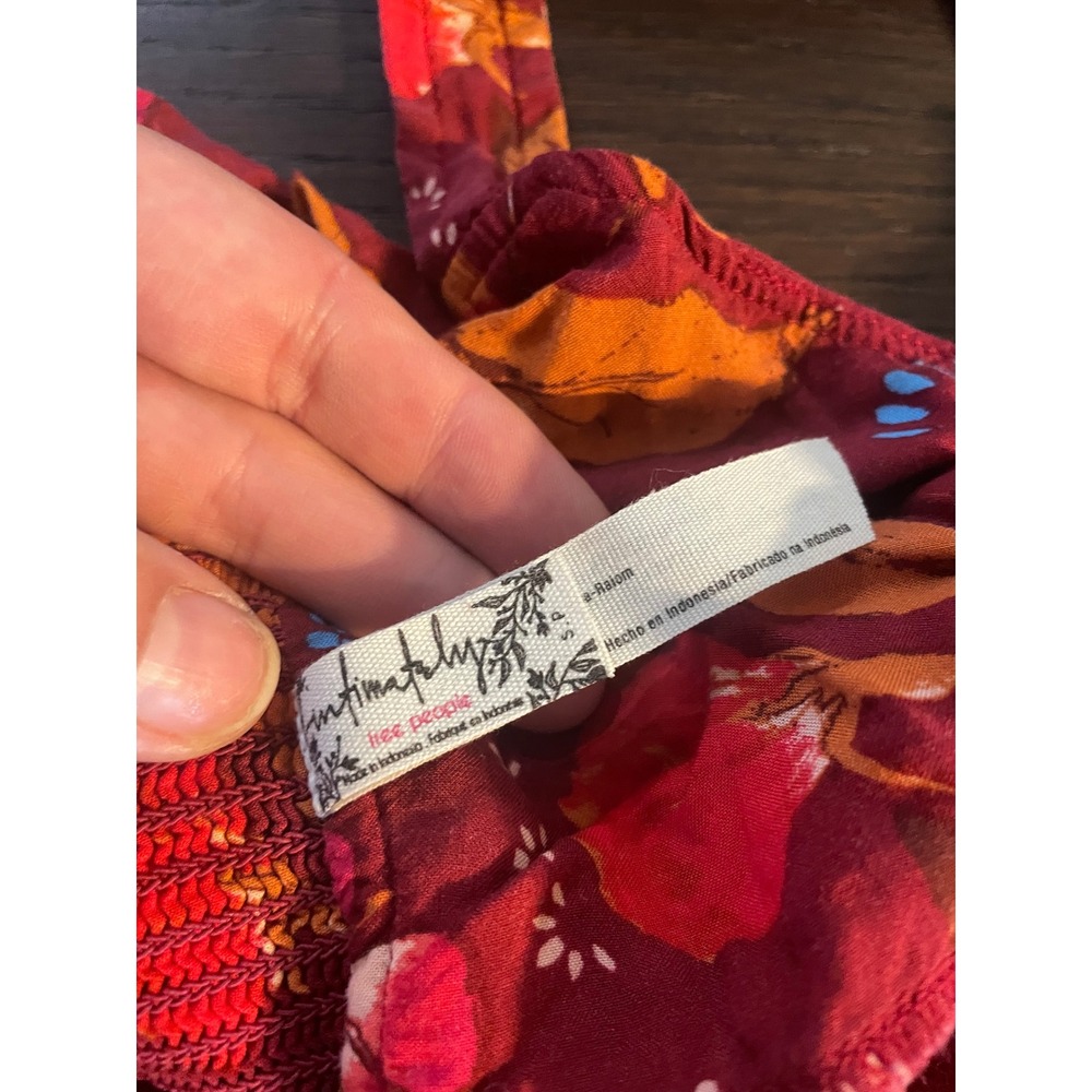 Intimately Free People Floral Mini Dress / Tunic Hibiscus Small - Picture 4 of 5